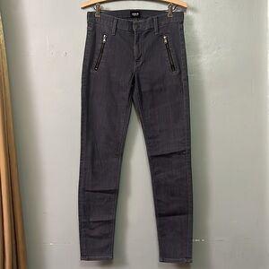 Hudson Jeans Grey Charolette Jean in Laby with Zippered pockets